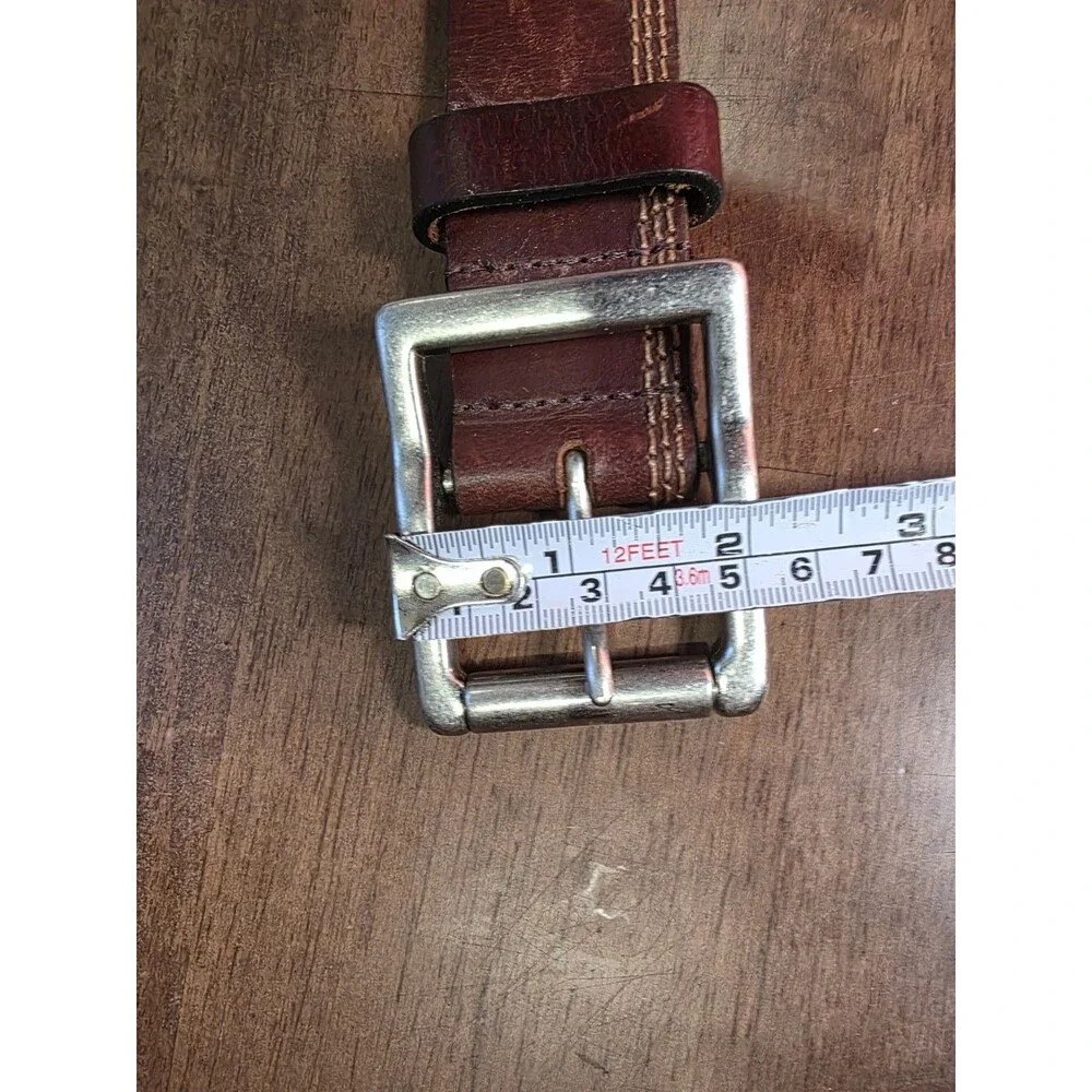 Browning Men’s Genuine Leather Triple Stitch Casual Work Belt Brown Size 44